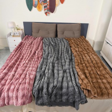 Chăn Đông Mỏng - Chăn Lông Chồn Vằn Nhập Khẩu Cao Cấp Loại 1 - Siêu mềm, Mịn mượt